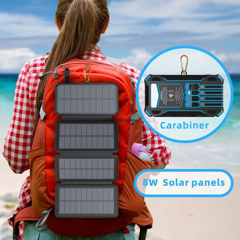 SolarSnap™ Power Bank ☀️📱 — Foldable, Wireless & Portable