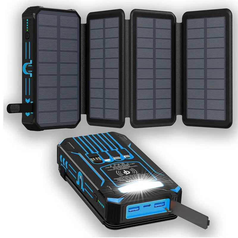 SolarSnap™ Power Bank ☀️📱 — Foldable, Wireless & Portable