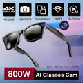 800W AI Smart Camera Glasses with Real-Time Translation