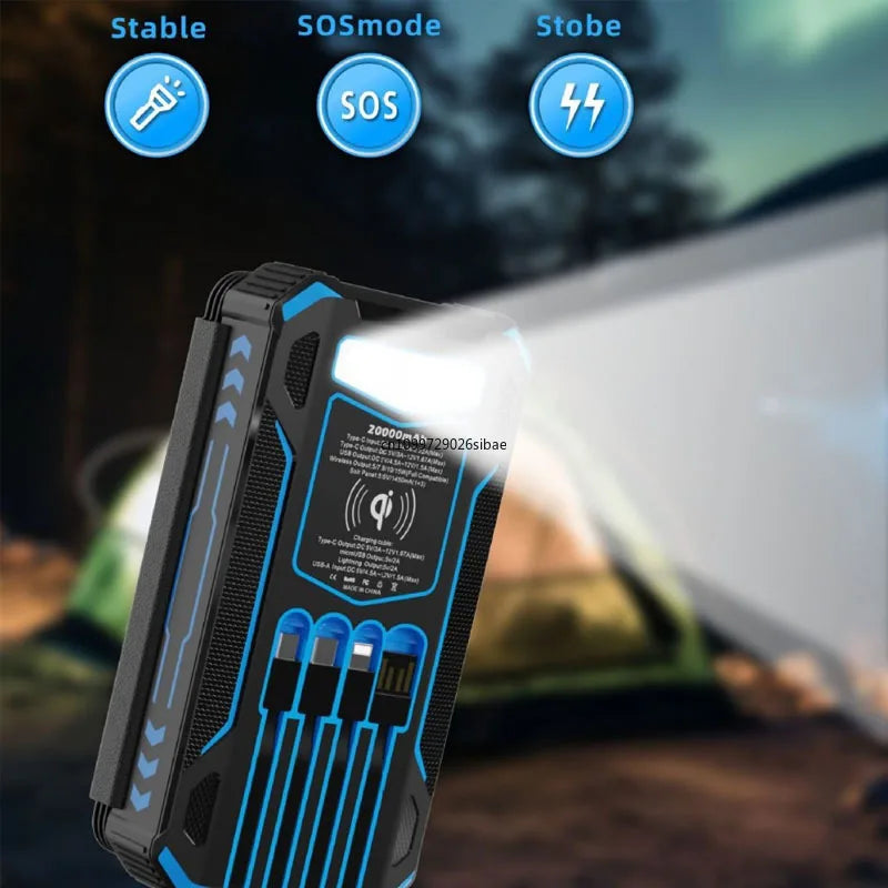 SolarSnap™ Power Bank ☀️📱 — Foldable, Wireless & Portable