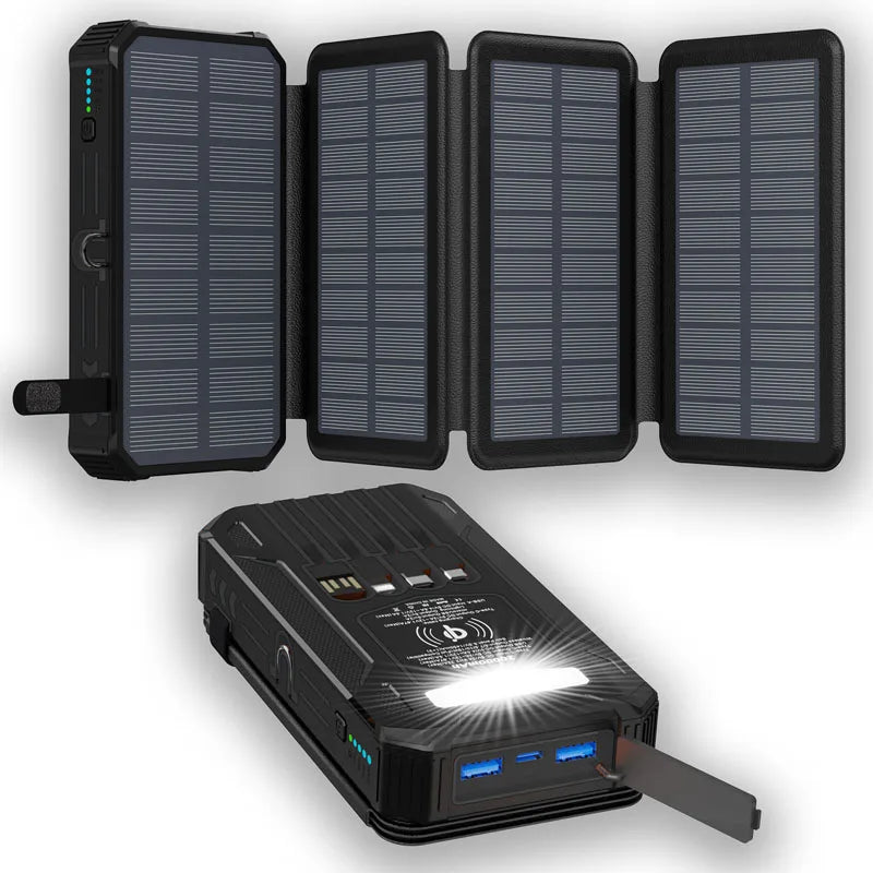 SolarSnap™ Power Bank ☀️📱 — Foldable, Wireless & Portable