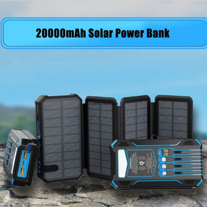 SolarSnap™ Power Bank ☀️📱 — Foldable, Wireless & Portable