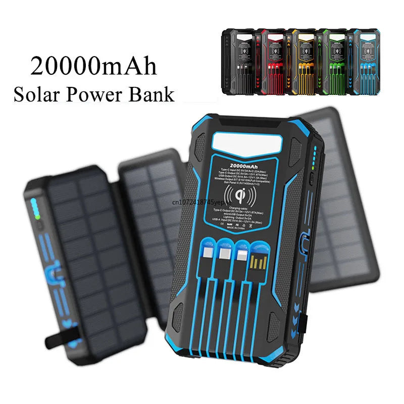SolarSnap™ Power Bank ☀️📱 — Foldable, Wireless & Portable