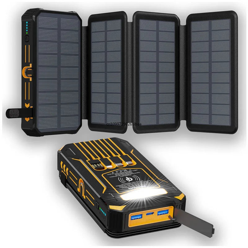 SolarSnap™ Power Bank ☀️📱 — Foldable, Wireless & Portable